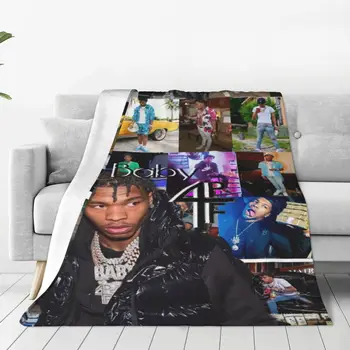 Рэпер Хип-хоп Певица Lil Детское одеяло Флисовое Весенне-осеннее Дышащее легкое покрывало для кровати Офисные покрывала 18