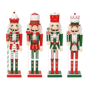KX4B фигурка деревянного солдата, стоящего короля щелкунчиков, 14,96-дюймовые рождественские декорации 20