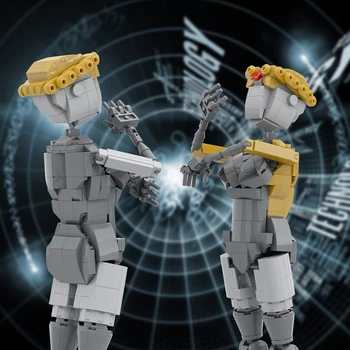BuildMoc Atomiced Робот-близнецы Левый и Правый Набор строительных блоков Heart Mecha Приключенческая игра Кирпичи Игрушки Подарки детям на День рождения 17