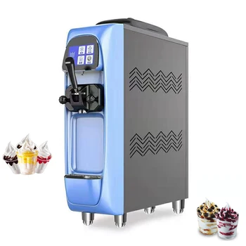 Машина для приготовления мороженого PBOBP Домашняя машина для приготовления мягкого мороженого Мини-маленькая автоматическая машина для производства йогуртовых рожков с одной головкой 6