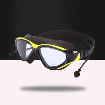 Профессиональные очки для плавания, очки для плавания для взрослых с затычками для ушей, Противотуманные Силиконовые Водонепроницаемые очки для дайвинга и серфинга для мужчин и женщин 19