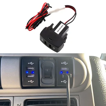 Автомобильное зарядное устройство с двумя USB-разъемами 5V 2.1A, автомобильная USB-розетка, автомобильные аксессуары для грузовика Iveco Stralis Hi-Way Eurocargo 17