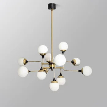Люстра Stilnovo, лампа в стиле постмодерн, простая креативная молекулярная люстра magic bean, дизайнерская лампа в стиле кантри для столовой 22