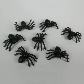 50 шт Полезных пластиковых принадлежностей для фестиваля в стиле черного паука на Хэллоуин, забавные игрушки для розыгрышей, реалистичный реквизит 21