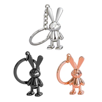 Металлический брелок Cool Rabbit в стиле панк-хип-хоп, ювелирные изделия, индивидуальные Аксессуары для ключей от автомобиля, Подвеска с милыми животными, креативный подарок для мужчин 22