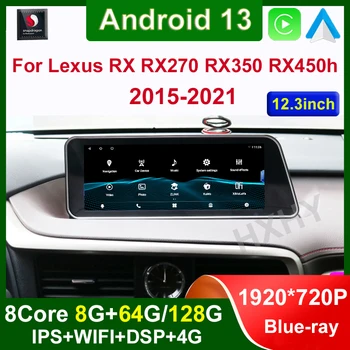 Android 13, 8 + 128 Г Qualcomm Авто Carplay Dvd-Плеер Автомобиля для Lexus RX RX200t Rx300 Rx350 Rx450h RX400 Радио Мультимедиа Стерео 5