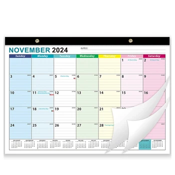 Настенный календарь на 2024 год, тематический настенный календарь на 2024 год, бумага премиум-класса размером 16,9X12 см, прочный переплет из двух проводов 4
