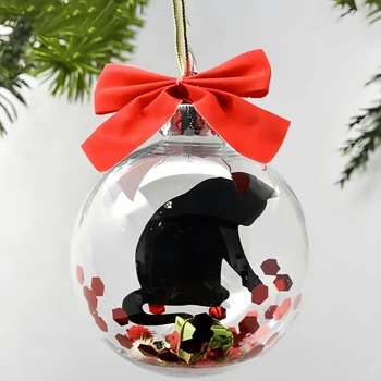Рождественский шар с орнаментом, украшения для Рождественской елки, прозрачный подвесной шар для украшения дома, изысканный подарок 23