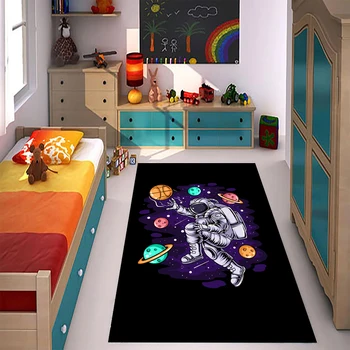 Ковер для спальни с рисунком космической планеты из мультфильма, Ковер для детских комнат, декор для образовательной зоны, коврики для современного домашнего декора, коврик для пола 15