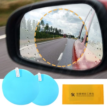 2 шт./лот Непромокаемая наклейка на зеркало заднего вида автомобиля, пленка Против запотевания, Защитная пленка, Мембранная наклейка из наноматериала, защита от дождя, Универсальная 11
