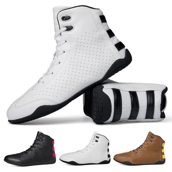 Модная водонепроницаемая обувь для борьбы, мужские и женские боксерские кроссовки, спортивная обувь для соревнований 13