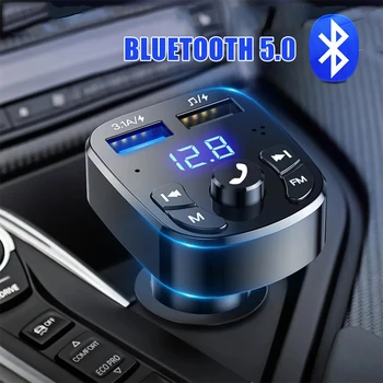 Автомобильный FM-Передатчик громкой связи Bluetooth 5.0 для Nissan Badge Nismo Qashqai Altima Juke Note Leaf Tiida Navara 2