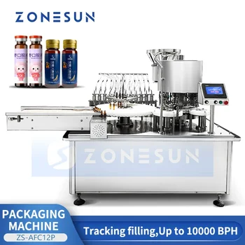 Автоматическая Машина для розлива и укупорки флаконов ZONESUN, Оборудование Для упаковки Пероральных растворов в Ампульные Флаконы ZS-AFC12P 8