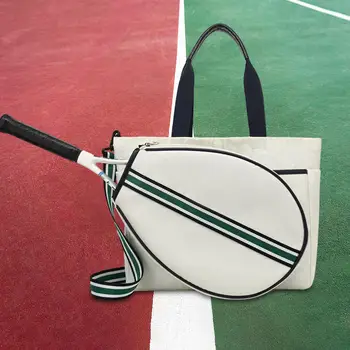 Теннисная сумка со съемным регулируемым ремнем, сумка для переноски ракетки для женщин, мужская спортивная сумка, водонепроницаемая сумка для спортивной ракетки для фитнеса 13
