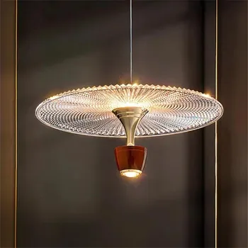 Подвесной светильник из скандинавского хрусталя, креативные огни НЛО, дизайнерская простая точечная лампа с блеском, украшение дома, роскошная лампа для обеденного стола 25
