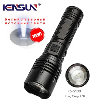 KENSUN High Power Ultra Spotlight Фонарик дальнего действия Перезаряжаемый светодиодный фонарь Мощный ручной фонарь для наружного освещения 16