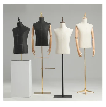 Модель Мужская половина тела С руками Манекен Манекен для всего тела Платье для манекена Стеллаж для выставки товаров Закрытая модель 1
