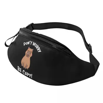 Поясная сумка Capy Capybara, Индивидуальная Милая поясная сумка через плечо, Мужская Женская сумка для велоспорта, кемпинга, телефона, денег