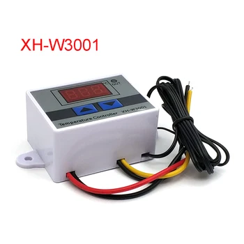 10A 12V 24V 220V AC Цифровой светодиодный регулятор температуры XH-W3001 для охлаждения инкубатора Переключатель нагрева Термостат NTC Датчик 9