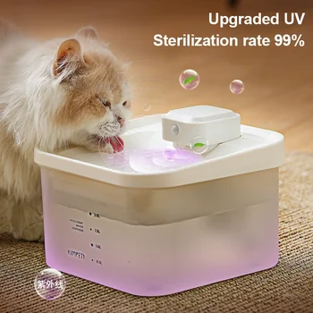 Автоматический дозатор воды Kimpets Cat для собак, Поилка для собак, Циркуляционная Фильтрация, Стерилизация ультрафиолетом, USB-дозатор воды