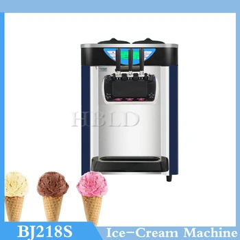 Электрическая Коммерческая машина для производства мягкого мороженого с тремя вкусами Настольная машина для приготовления мороженого в рожках со вкусом молока фруктов клубники 10