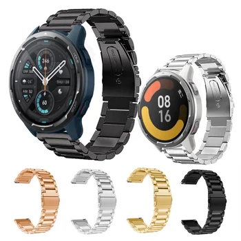 Браслет 22 мм из нержавеющей стали для Xiaomi Watch Color 2, металлический деловой сменный ремешок для Xiaomi Watch, цветной Спортивный ремешок для часов