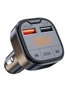 Bluetooth-адаптер для автомобиля, Беспроводной FM-радиопередатчик, Беспроводной Bluetooth 5.0, MP3-плеер, QC3.0 + PD 20 Вт USB Автомобильная зарядка 21