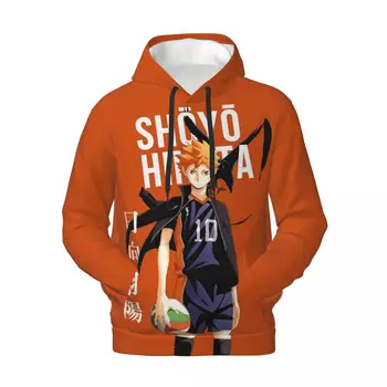 Толстовки Shouyou Hinata Essentials, осенняя модная рубашка с капюшоном из Японского аниме Haikyuu, мужская эстетичная удобная толстовка Оверсайз. 13
