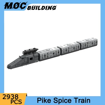 MOC City Pike Spice Train Модель Строительных блоков Мини-масштаб Технические Идеи Транспортные Средства Коллекция собранных своими руками Кирпичей Игрушки Подарки 25