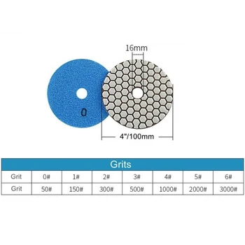 Не выцветающий алмазный и износостойкий алмазный диск для сухой полировки 4-дюймовая керамическая плитка Алмазный диск для сухой полировки 13