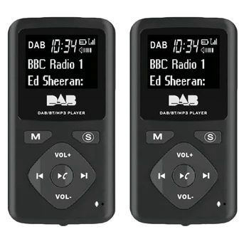Топ 2X DAB/DAB Цифровое Радио Bluetooth 4.0 Персональный Карманный FM Мини Портативный Радионаушник MP3 Micro-USB Для Дома 12