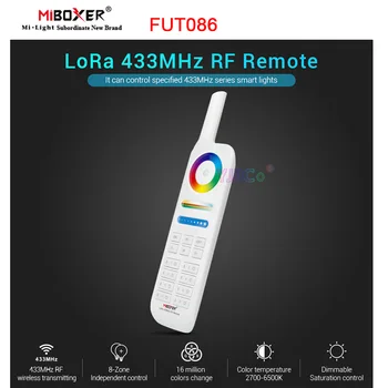 MiBoxer FUT086 8-зонный пульт дистанционного управления 433 МГц LoRa RF Remote для указанных интеллектуальных фонарей серии 433 МГц 25