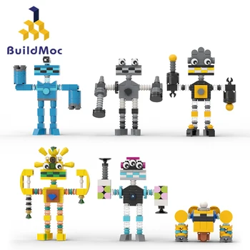 BuildMoc My Singing Monsters Wubbox Робот Набор Строительных Блоков Милая Игровая Роль Кирпичи Игрушка Детский Вентилятор День Рождения Рождественский Подарок Для Детей 25