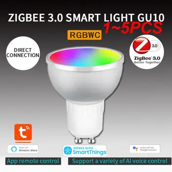 1 ~ 5ШТ Умная светодиодная лампа Tuya 3.0 5 Вт RGB CW с голосовым управлением ночник с регулируемым цветом Умная лампа Работает с Alexa 24