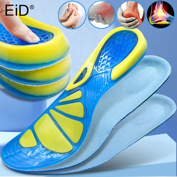Мягкие стельки из силиконового противоскользящего геля EiD, ортопедическая поддержка свода стопы, массаж от боли, спортивная обувь, противоударные стельки для мужчин и женщин 4