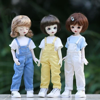 D03-P149 детская игрушка ручной работы 1/6 BJD.Аксессуары для кукол SD, одежда для кукол, джинсовый комбинезон, футболка, 2 шт./компл. 24