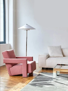 Креативный минималистский подлокотник L-образный диван-кресло дизайнерская модель гостиная ленивый стул вилла одноместный стул для отдыха 1