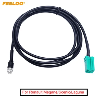 FEELDO 5шт Новый 150 см кабель Aux адаптер Mini ISO 3,5 мм Разъем Кабель для Renault OEM Радио CD-плеер # FD2859 24