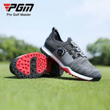 Обувь для гольфа PGM, Мужские Дышащие Мужские Вращающиеся Шнурки, Спортивные Кроссовки С Шипами, Нескользящие Кроссовки XZ182 new 21