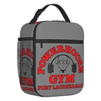 Powerhouse Тренажерный зал Изолированная сумка для ланча для женщин Фитнес Наращивание мышц Портативный термоохладитель Ланч-бокс для еды Школьные путешествия