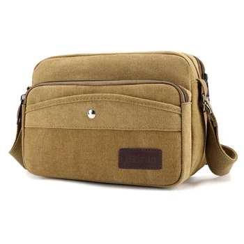 Новая холщовая сумка через плечо, мужская ретро простая диагональная сумка для спорта и отдыха, маленькая ручная сумка 13