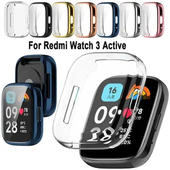 Бампер ТПУ чехол Новое полное покрытие Ремешок для часов протектор экрана Смарт мягкая защитная оболочка для Redmi Watch 3 Active 3