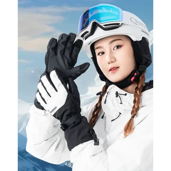Лыжные перчатки, варежки для сноуборда, перчатки с сенсорным экраном, мотор для снегохода, Водонепроницаемые теплые и ветрозащитные перчатки для снега 17