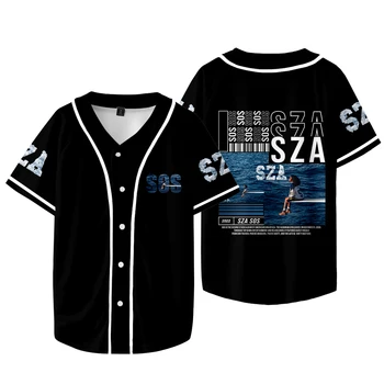 Футболки SZA, футболка SOS, модная одежда для рэперов, забавная повседневная футболка в стиле хип-хоп с коротким рукавом, уличная одежда 4