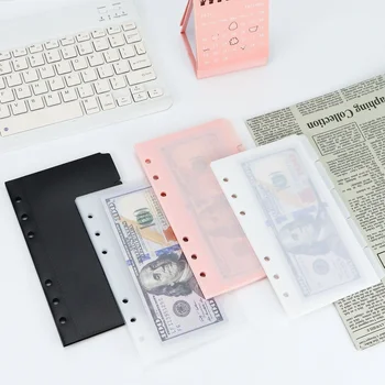 Розово-черные карманы для переплета A6/A7, папки для переплета, разделитель страниц, водонепроницаемая сумка для документов из ПВХ-листов 17