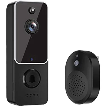 Беспроводная камера дверного звонка, интеллектуальная камера видеодомофона с функцией интеллектуального обнаружения человека с помощью искусственного интеллекта, облачное хранилище, HD-изображение в реальном времени 15