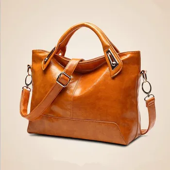 Модная женская сумка в стиле ретро, глянцевая сумка большой емкости, универсальная простая сумка через плечо 13