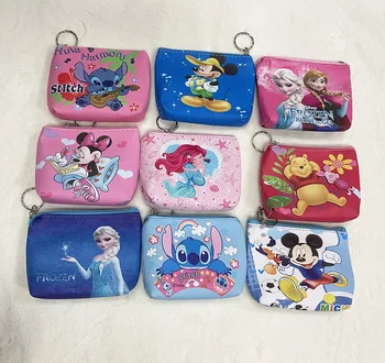 Мультяшный кошелек для монет Disney princess frozen children, машинки-русалки, сумка для девочки, сумочка для Эльзы, кошелек для мальчика с Микки, кошельки из искусственной кожи 18